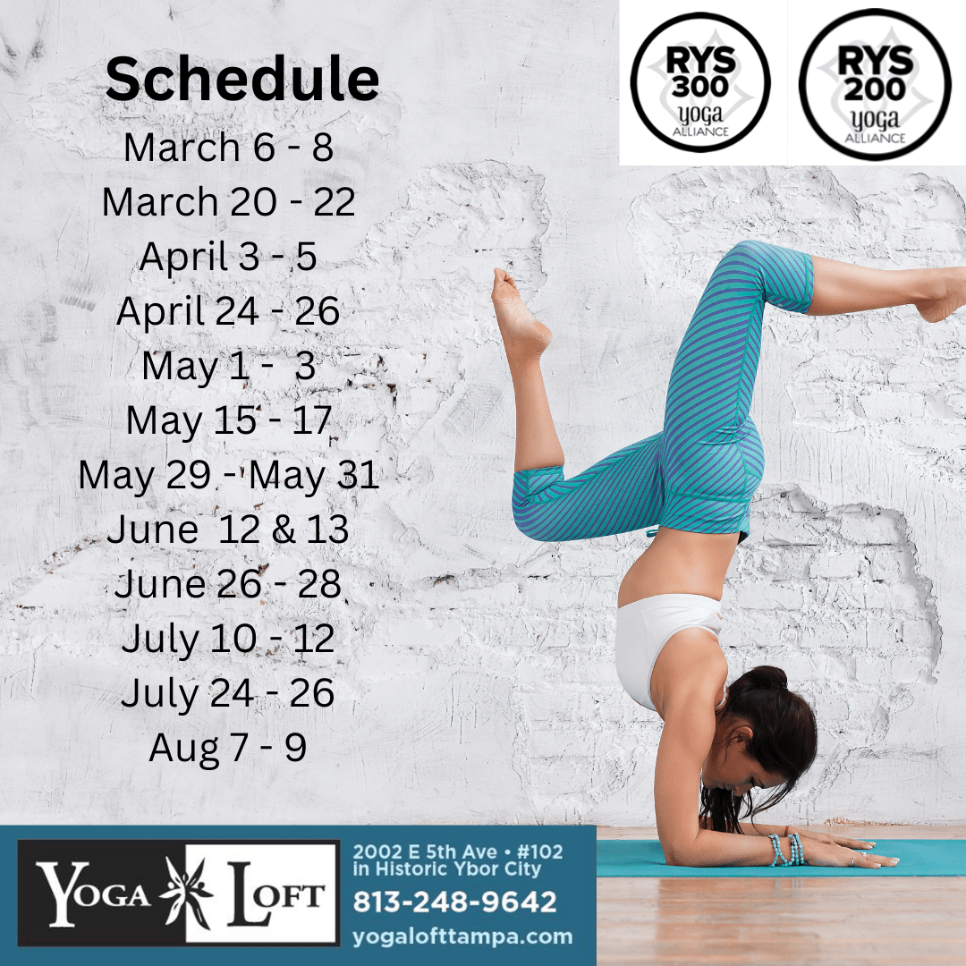 Yoga teacher training schedule